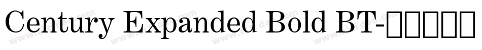 Century Expanded Bold BT字体转换